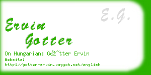 ervin gotter business card